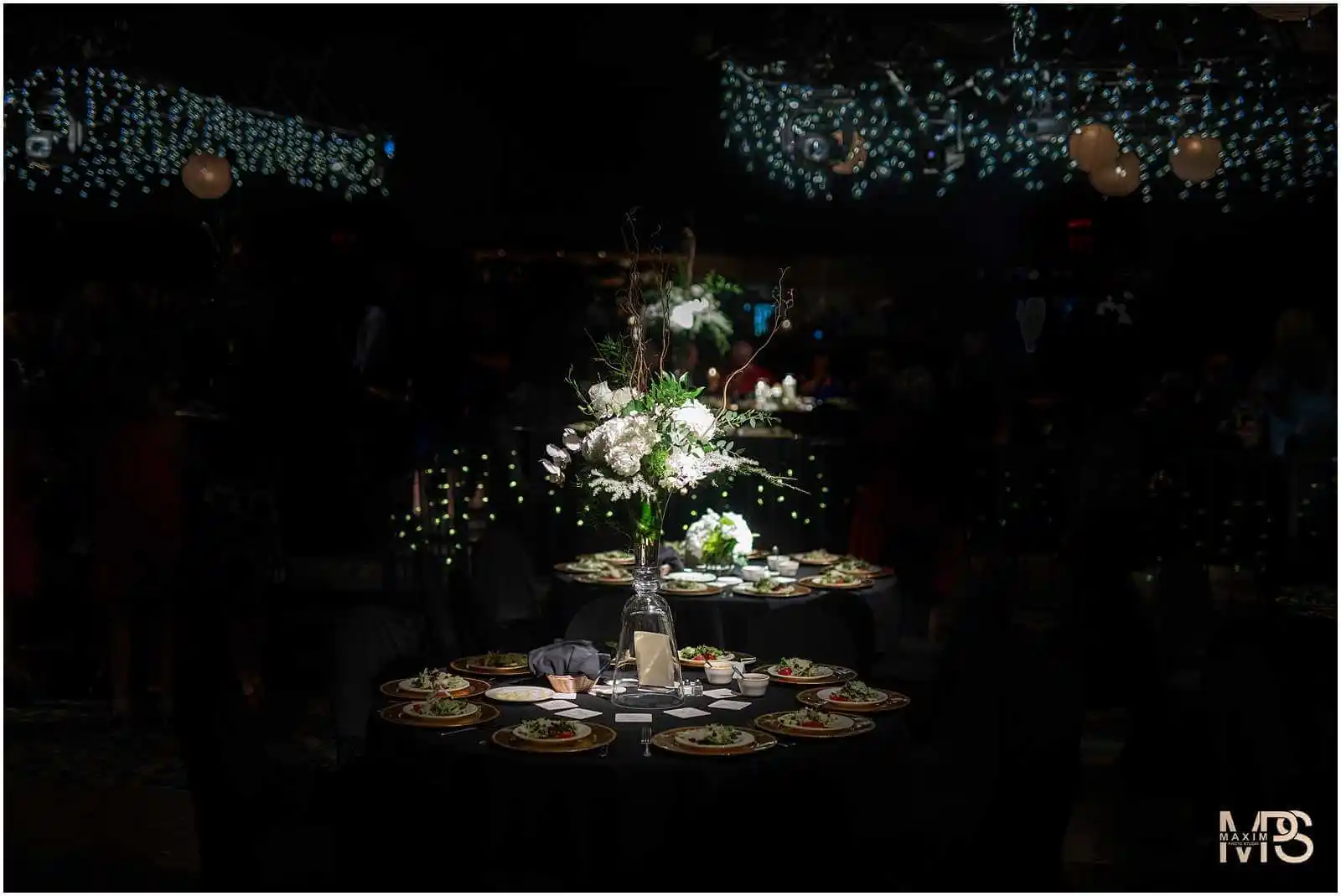 Elegant Wedding Reception Table At 20th Century Theater In Cincinnati Pt