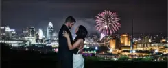 Cincinnati Wedding Photographers Drees Pavilion Wedding Fireworks Cincinnati skyline 1920x1150 1