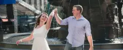 Fountain Square Cincinnati wedding engagement