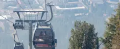 Lake Tahoe Heavenly Village Resort wedding ski lift wedding couple