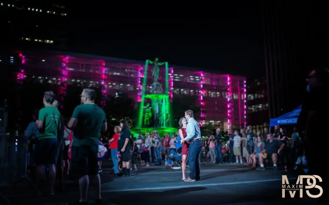Top 10 favorite Cincinnati engagement locations Fountain Square